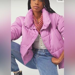 Free people puffer pink jacket